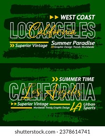 California Los Angeles urban calligraphy typeface grunge superior vintage, typography, for t-shirt, posters, labels, etc.