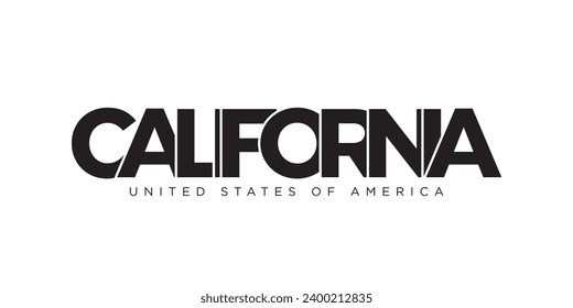 California, Los Angeles, USA typography slogan design. America logo with graphic city lettering for print and web products.