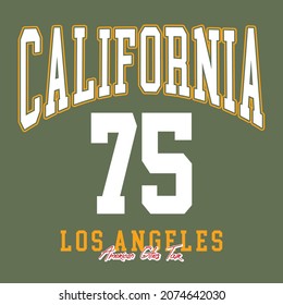 california los angeles varsity for t-shirt 