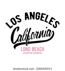 California Los Angeles vector design