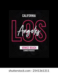 California los angeles venice strand typografie design