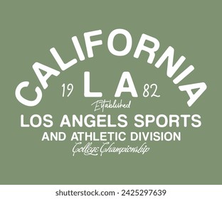 California Los Angeles deportes y atletismo división College Championship eslogan impresión para la camiseta - camiseta y sudadera - sudadera con capucha