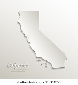 California Map Card Paper 3d Natural Stock Vector (Royalty Free ...