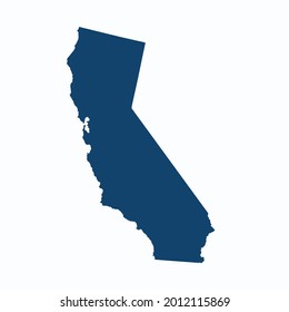 CALIFORNIA map color vector modern. Silhouette map. on white background. 