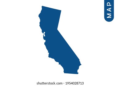 CALIFORNIA map High Detailed on white background. Abstract design vector illustration eps 10