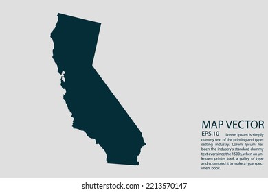 CALIFORNIA map High Detailed on white background. Abstract design vector illustration eps 10