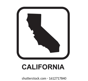 California map icon vector isolated