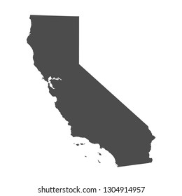 California map icon. vector California shape isolated on white background.