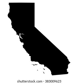 California map on white background vector