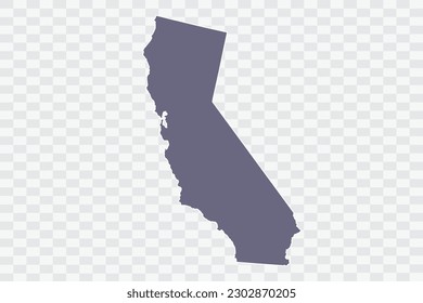 CALIFORNIA Map pewter Color on White Background quality files Png