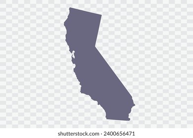 CALIFORNIA Map pewter Color on White Background quality files Png