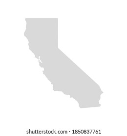 California Map Shape Illustration Icon. Vector California Map State