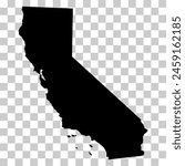 California map shape, united states of america. Flat concept icon symbol vector illustration .