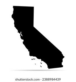 California map shape, united states of america. Flat concept icon symbol vector illustration .