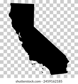 California map shape, united states of america. Flat concept icon symbol vector illustration .