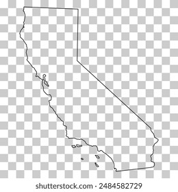 California map shape, united states of america. Flat concept icon symbol vector illustration .