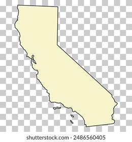 California map shape, united states of america. Flat concept icon symbol vector illustration .