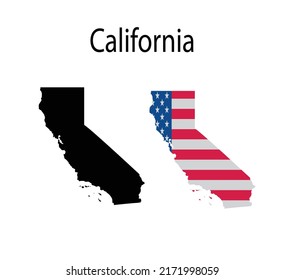 California Map Silhouette Icon Vector Illustration Stock Vector ...