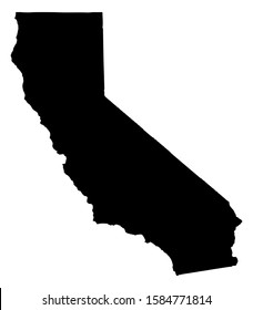 California Map Silhouette Vector illustration Eps 10