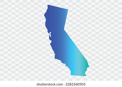CALIFORNIA Map teal blue Color Background quality files png