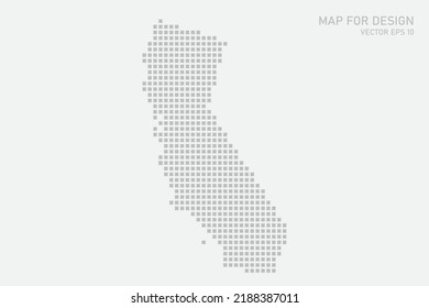 California Map - USA, United States of America Map vector template with grey pixel, grid, grunge, halftone style isolated on white background for infographic, design - Vector illustration eps 10