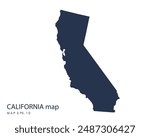 CALIFORNIA map vector, Abstract design vector illustration Eps 10. Navy color.High Detailed on white background.