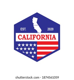 California Map Vector , Country Logo