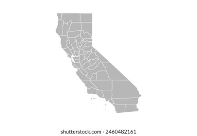 California map vector, California map design