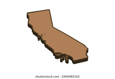 California map vector, California map design