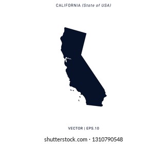 California Map Vector Design Template