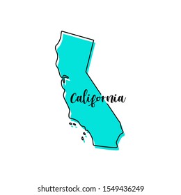 California Map Vector Design Template