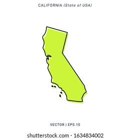 California Map Vector Design Template