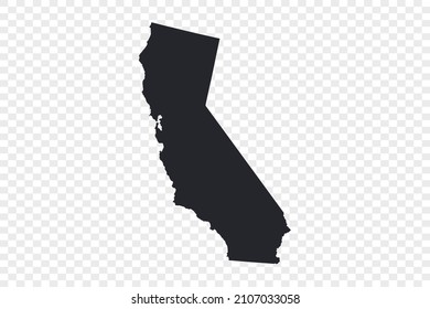 California map vector, isolated on transparent background