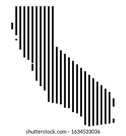 California map vector on white background illustration