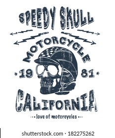 California motorcycle riders team - Vector artwork for sportswear in custom colors / t-shirt graphics