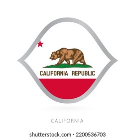 California national team flag in style for international basketball competitions. Vector sign.