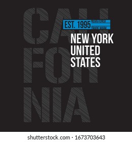 california new york graphic vector