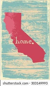 California nostalgic rustic vintage state vector sign