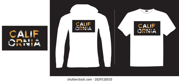 California Ocean side stylish t-shirt and apparel trendy design, typography, print, vector illustration. Global swatches.