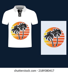 California Ocean side stylish t-shirt and apparel trendy design with palm trees silhouettes, typography, print, vector illustration. 