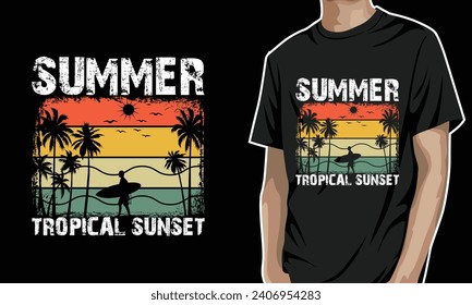 California Ocean side stylish t-shirt and apparel trendy design with palm tree silhouettes, typography, print, and vector illustration. Global swatches. summer sunset t-shirt design.