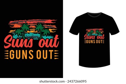 California Ocean side stylish t-shirt Summer beach and sunset Vector for and other uses