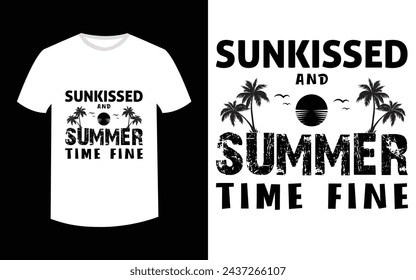 California Ocean side stylish t-shirt Summer beach and sunset Vector for and other uses