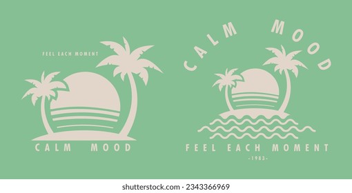 California Ocean, take me to the sunshine, California Beach Paradise Print T-shirt Graphics Design, typography slogan on palm trees background for summer fashion print