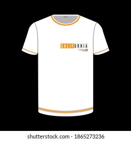 California on t-shirt, stylish typography slogan for t-shirts design, clothing, hoodies, etc. Vector print, typography, poster. Global swatches.