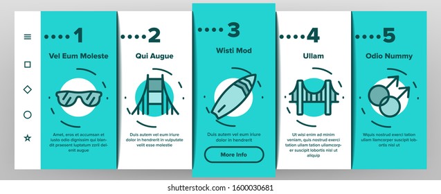 California Onboarding Mobile App Page Screen Vector