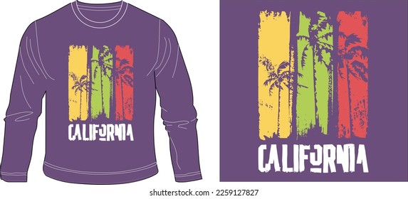 California palm trees Graphic Design vector