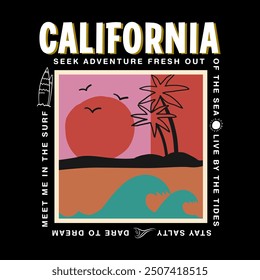 California palm trees, SEEK ADVENTURE FRESH OUT OF THE SEA LIVE BY THE TIDES STAY SALTY DARE TO DREAM MEET ME IN THE SURF