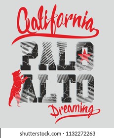 California Palo Alto graphic design vector art