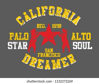 California Palo Alto graphic design vector art